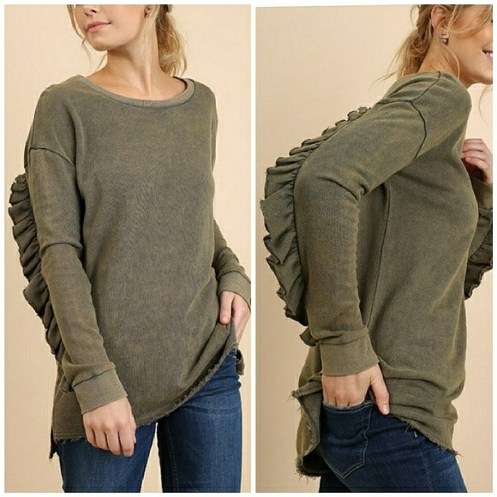 🆕🌿RUFFLE SLEEVE SWEATER🌿